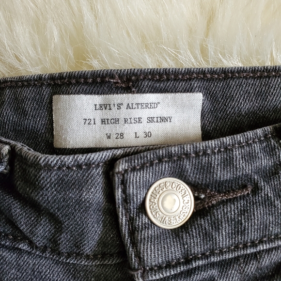 Levi's 721 Altered High Riske Skinny Jeans Size 28 - Picture 12 of 15